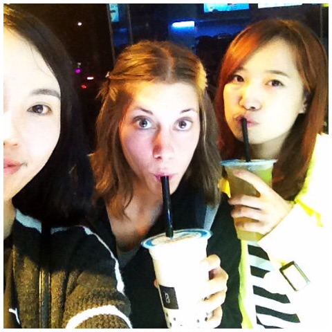 Selfie Bubble tea entre filles :) 