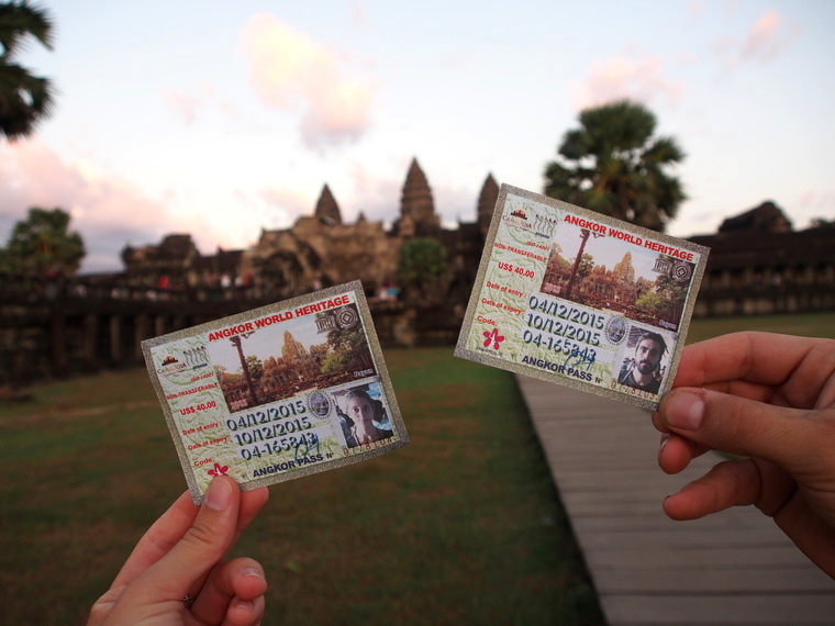 Les tickets pour Angkor ! Enfin :)