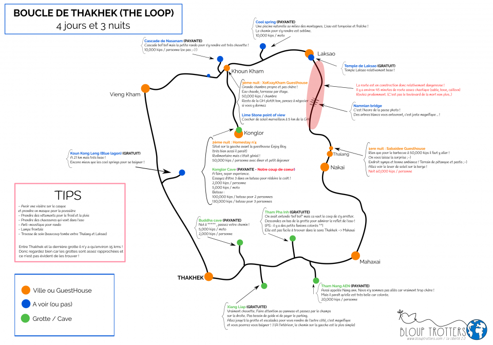 map the loop thakhek laos