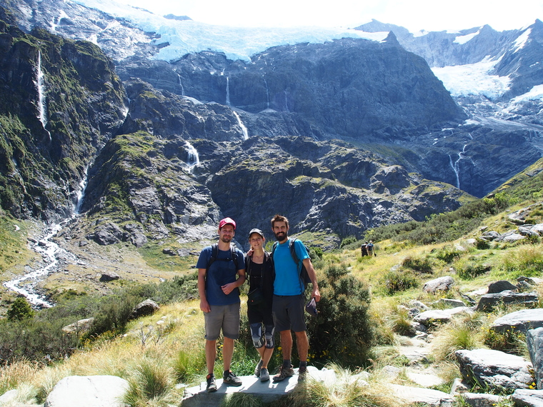 Petit trek avec Guillaume pour voir le Rob Roy Glacier :)