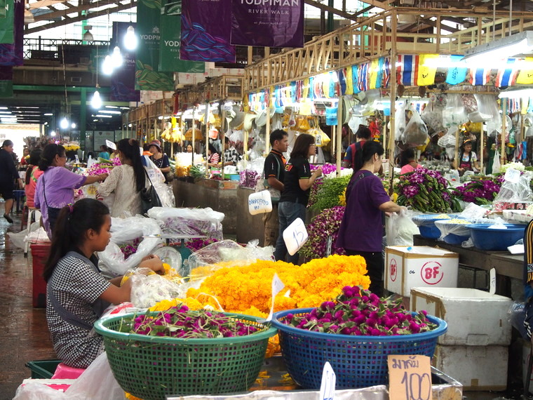 marcher fleurs bangkok
