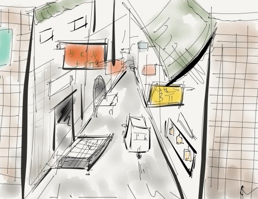 dessin quartier hui xian