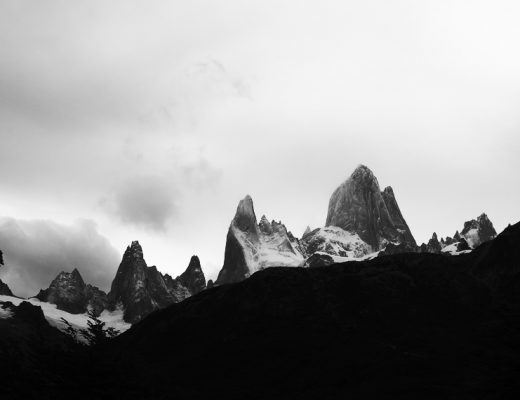 fitz roy noir blanc el chalten